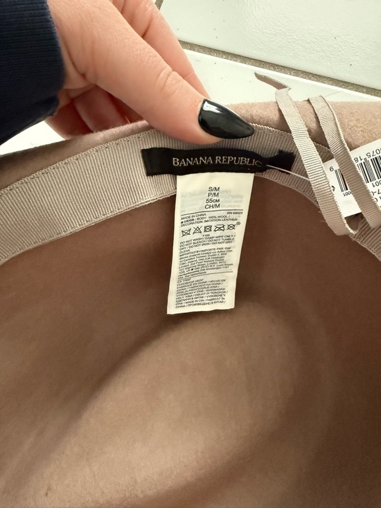 Banana Republic Taupe Wide-Brim Wool Felt Western Hat with Light Beige Band main image 4